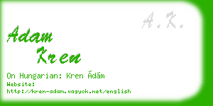 adam kren business card